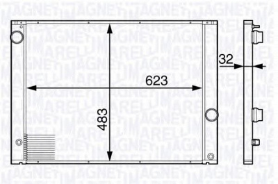 MAGNETI MARELLI 350213139700 -  Радиатор, охлаждение двигателя